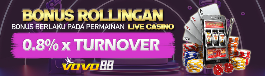 BONUS KOMISI ROLLINGAN LIVECASINO 0.8% MINGGUAN