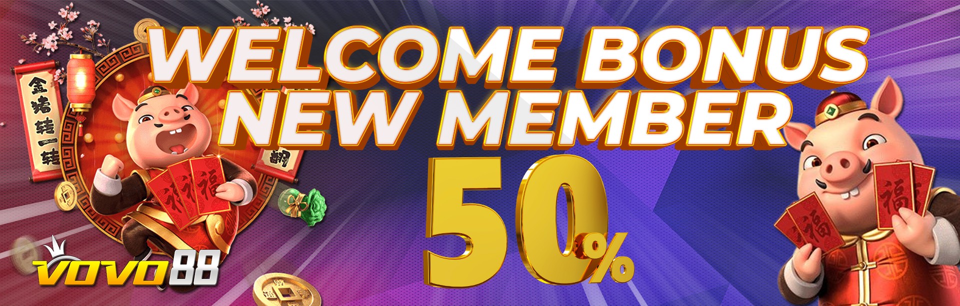 Bonus Member Baru 50%